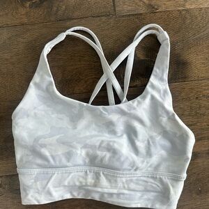 White Camo Sports Bra
